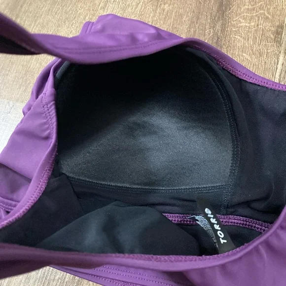 Torrid Swim Purple Bikini Wide Strap Swim Top Size 2 - Picture 6 of 7